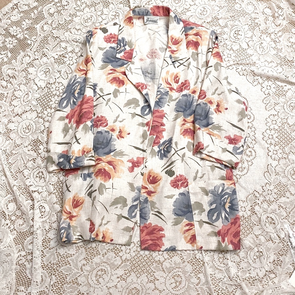 Vintage linen blazer